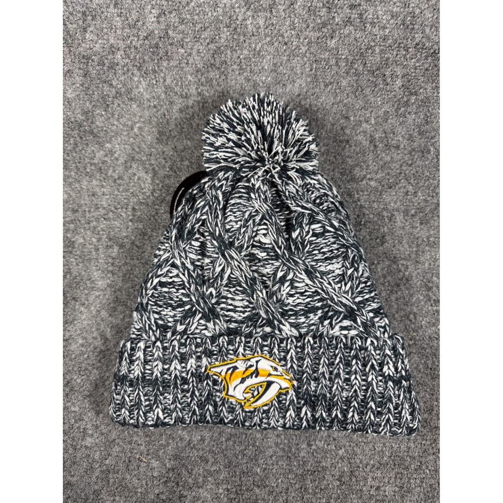 Zephyr Nashville Predators NHL Knit Beanie Pom-Pom Fleece Lined - Picture 6 of 7